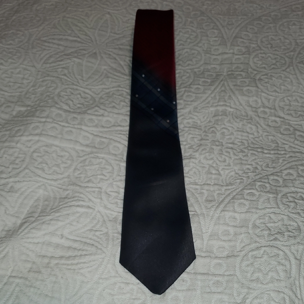 Oscar de la Renta Black and Red Striped Tie